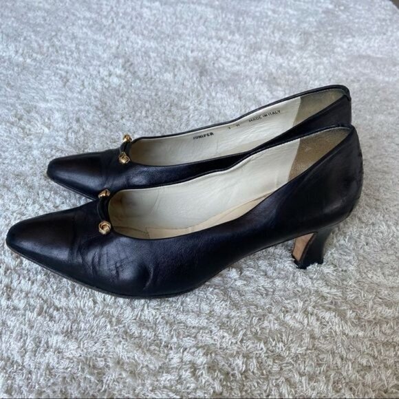 BALLY vintage pointed toe black heels Juniper 7 - Picture 4 of 7